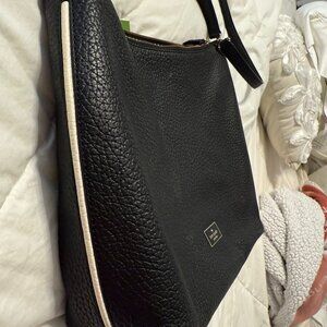 Kate Spade Black Shoulder Bag with white seam on sides